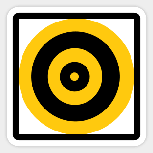 black and yellow circles Sticker